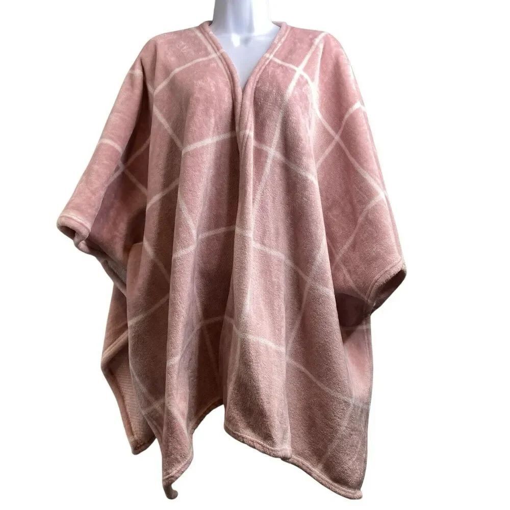 Cuddl Duds Pink Plaid Women's Sweater